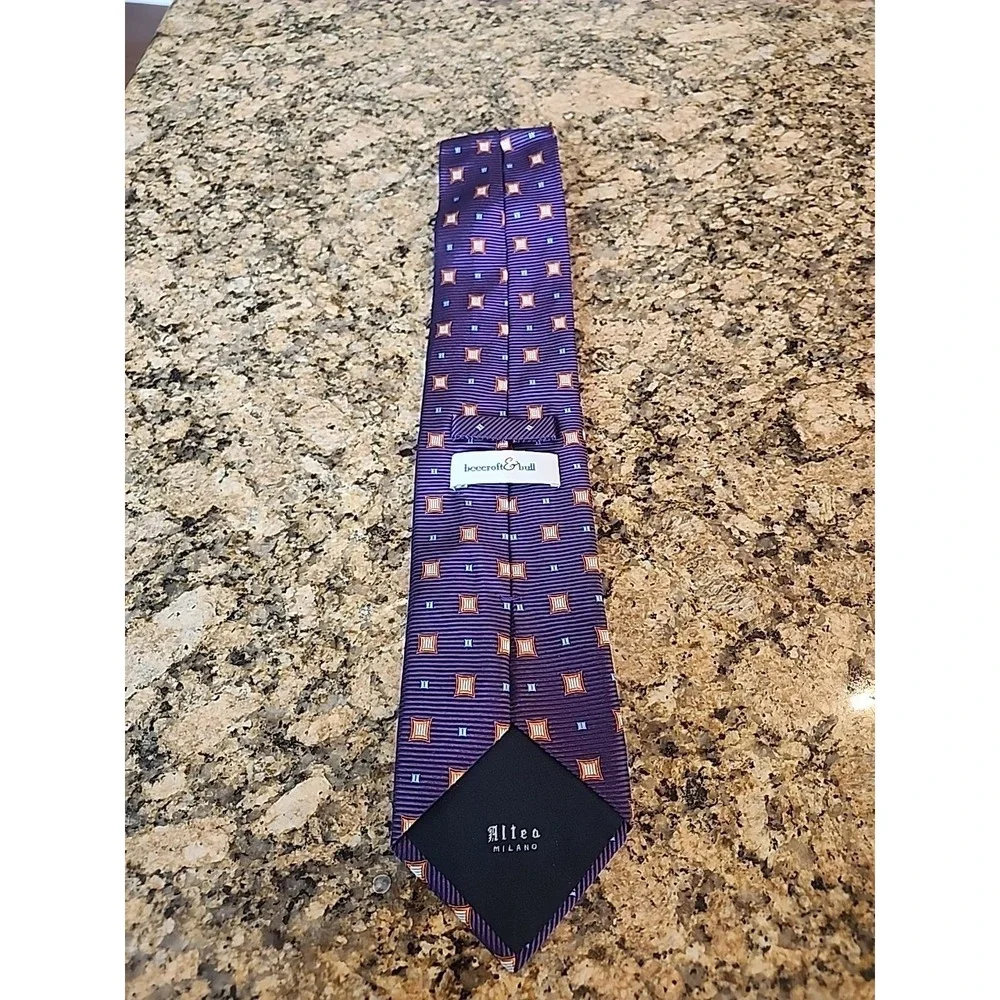 Altea Milano‎ Purple And Irange Tie, Great For Easter
